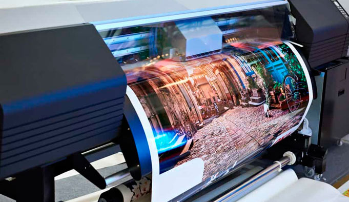 Máquina imprimiendo foto